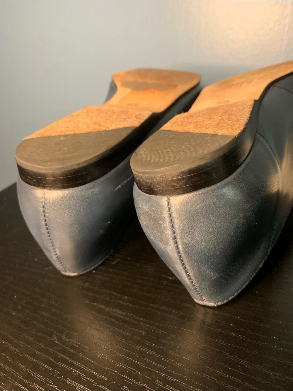 Enzo Angiolini Navy Leather Loafers